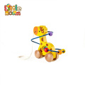 Educational Motor Skill Toy Animal Wooden Color Bead Game For Kids